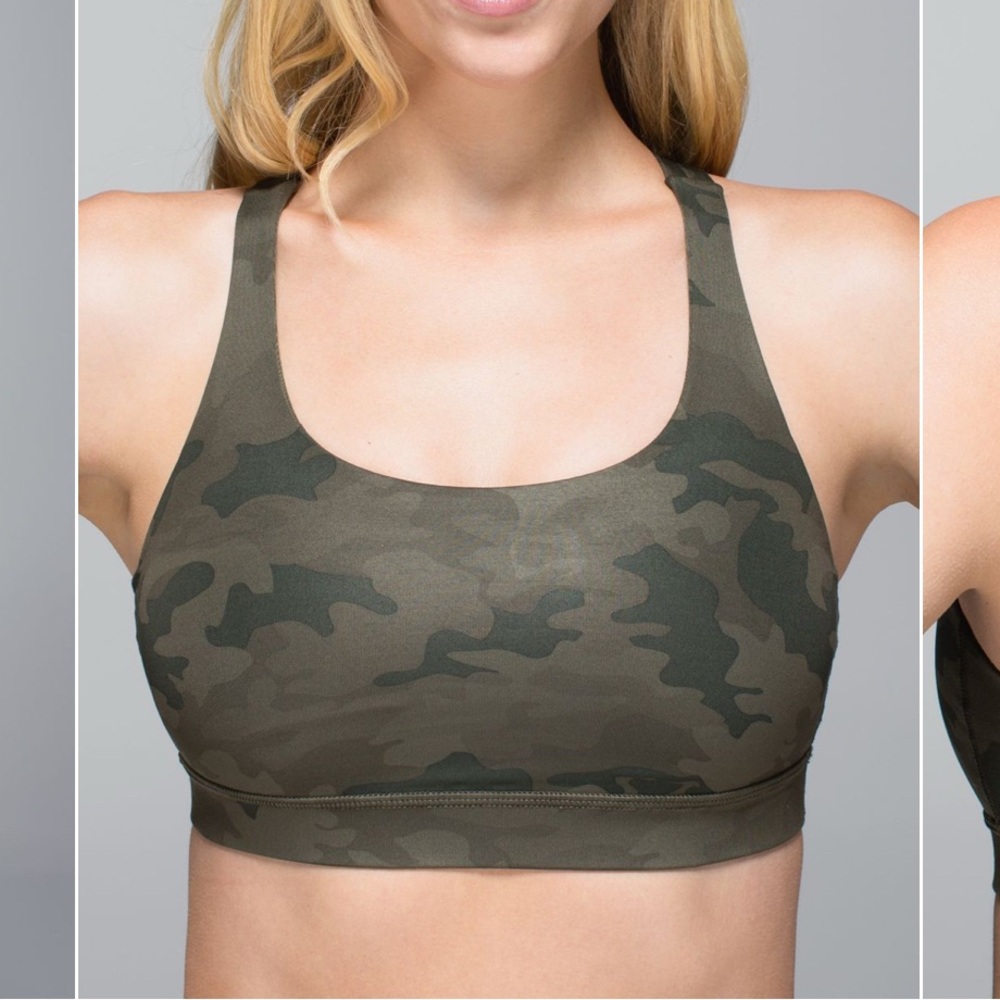 Lululemon camo sports bra